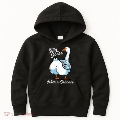 Silly Goose With A Caboose Funny Kids Hoodie