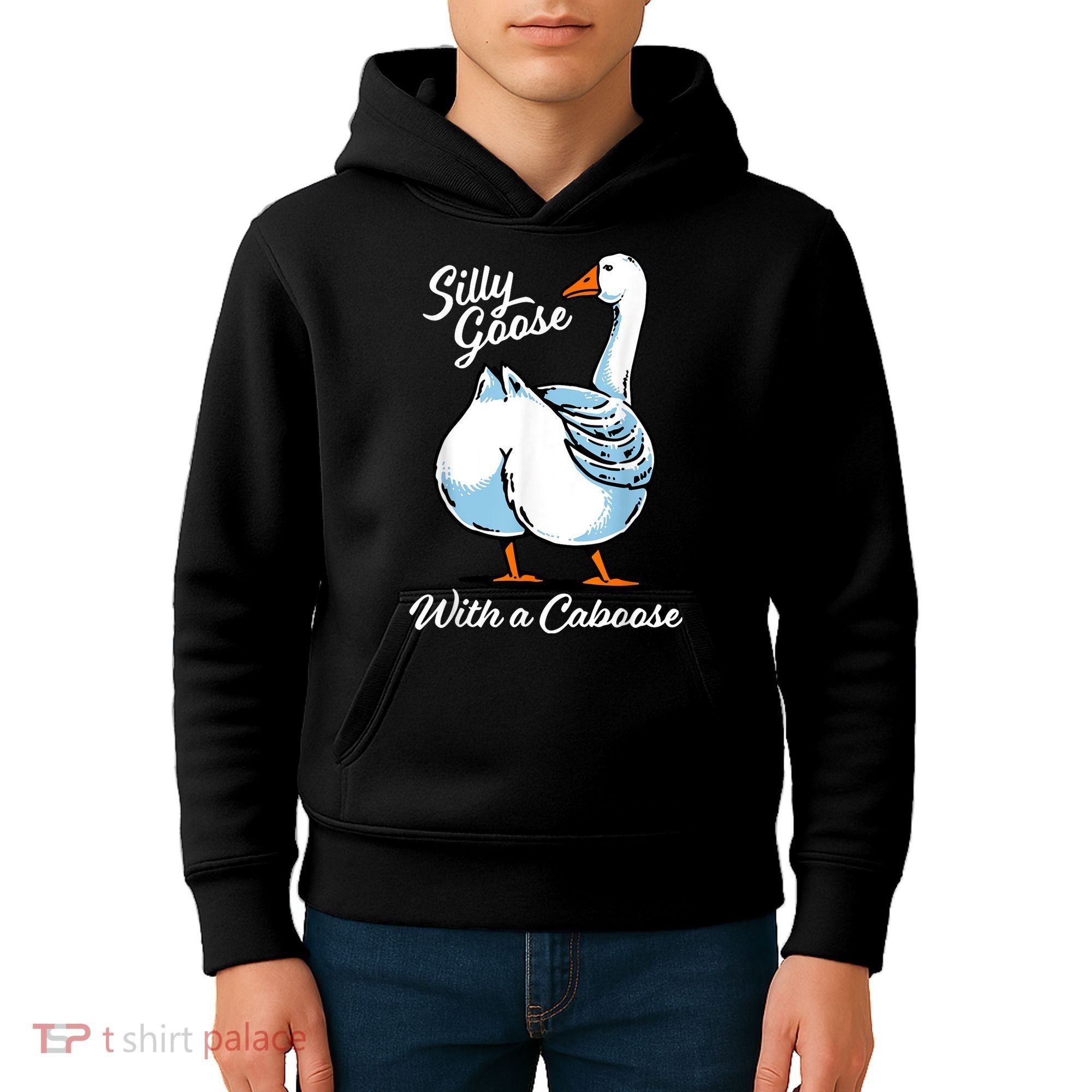 Silly Goose With A Caboose Funny Kids Hoodie