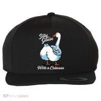 Silly Goose With A Caboose Funny Wool Snapback Cap thumb 0