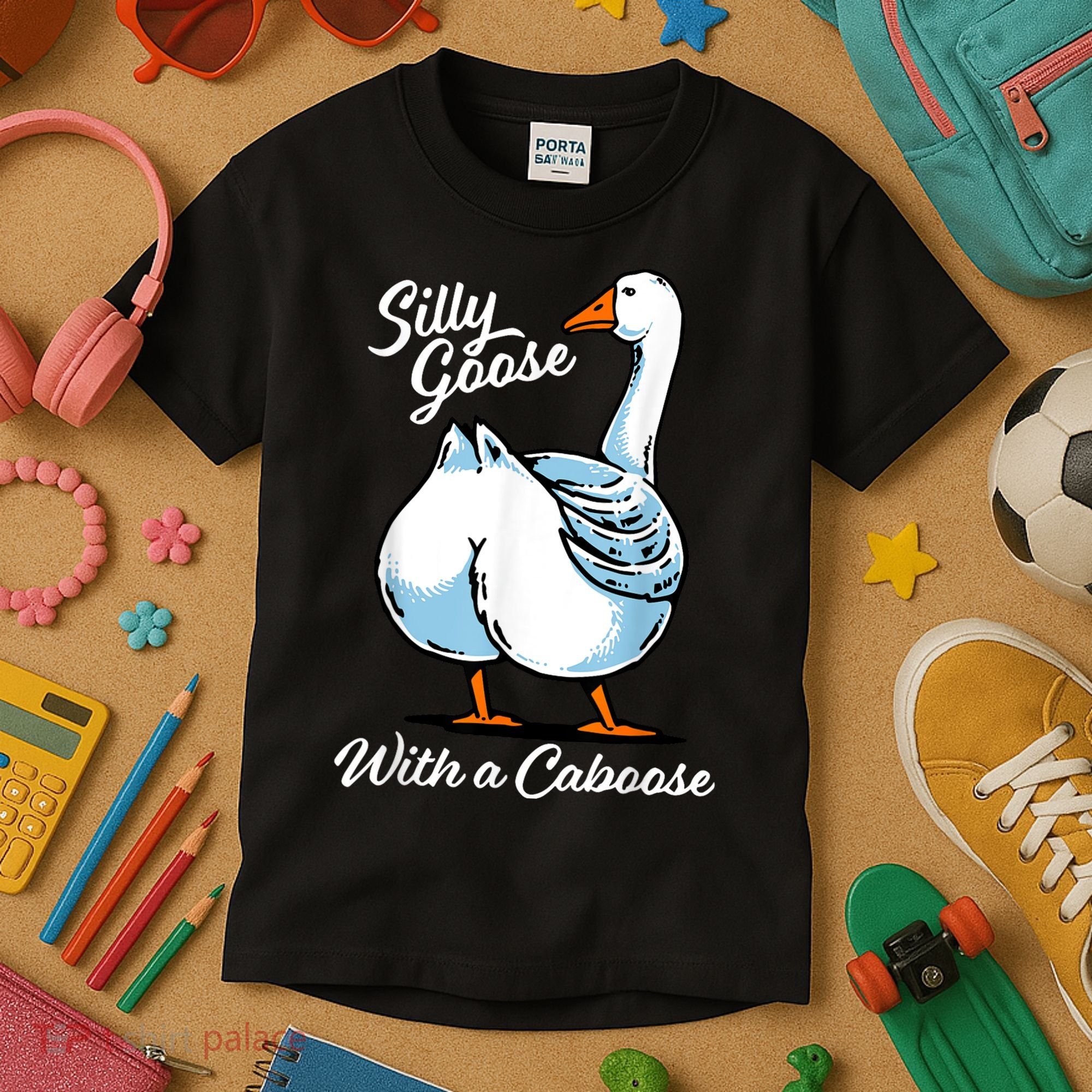 Silly Goose With A Caboose Funny Kids T-Shirt