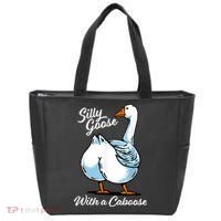 Silly Goose With A Caboose Funny Tote Bag thumb 0