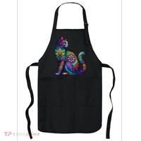 Stained Glass Window Cat Art Apron thumb 0