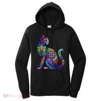 Stained Glass Window Cat Art Women's Hoodie thumb 0