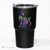 Stained Glass Window Cat Art Tumbler thumb 0
