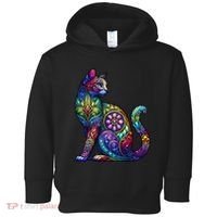 Stained Glass Window Cat Art Toddler Hoodie thumb 0