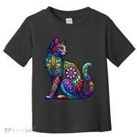 Stained Glass Window Cat Art Toddler T-Shirt thumb 0