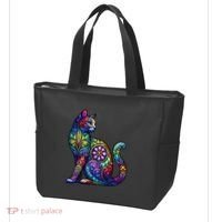 Stained Glass Window Cat Art Tote Bag thumb 3