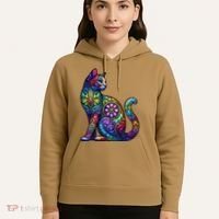 Stained Glass Window Cat Art Hoodie thumb 5