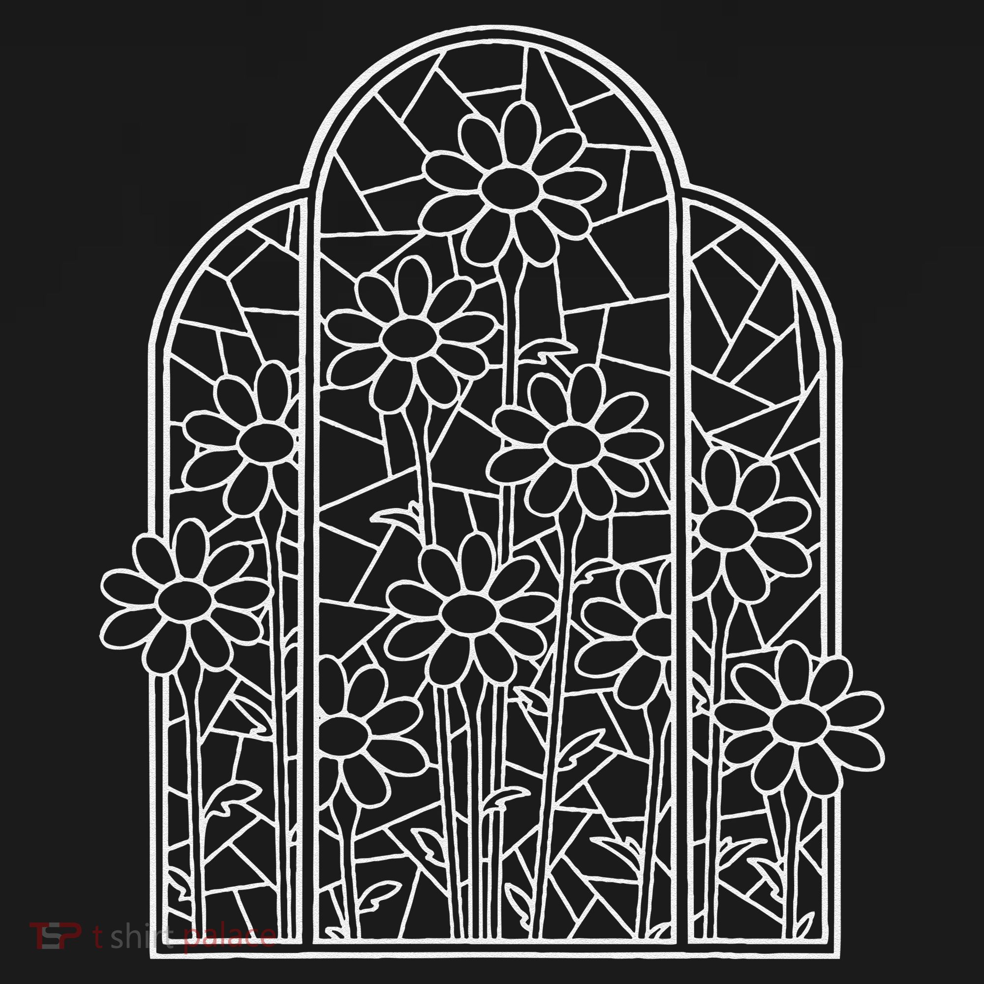 Stained Glass Wildflower Flower Kaleidoscope Church Window Women's Tank Top