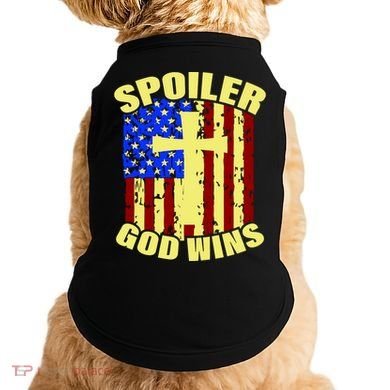 Spoiler God Wins American Flag Doggie Tank