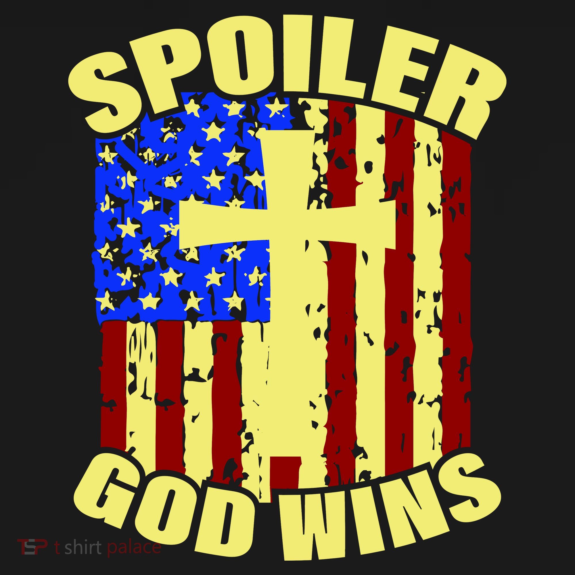 Spoiler God Wins American Flag Doggie Tank