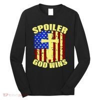 Spoiler God Wins American Flag Long Sleeve Shirt thumb 0