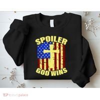 Spoiler God Wins American Flag Sweatshirt thumb 2