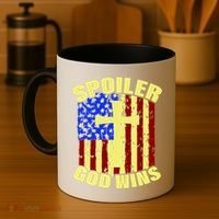 Spoiler God Wins American Flag Coffee Mug thumb 4