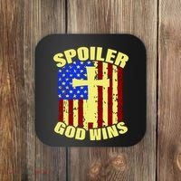 Spoiler God Wins American Flag Coaster thumb 0