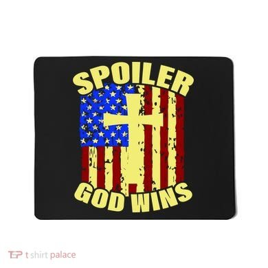 Spoiler God Wins American Flag Mousepad