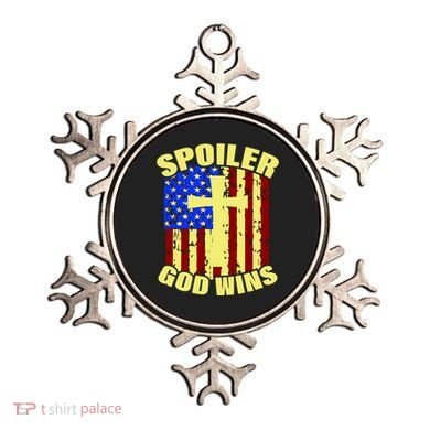 Spoiler God Wins American Flag Ornament