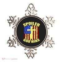 Spoiler God Wins American Flag Ornament thumb 0