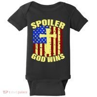 Spoiler God Wins American Flag Baby Bodysuit thumb 0