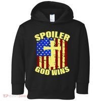 Spoiler God Wins American Flag Toddler Hoodie thumb 0