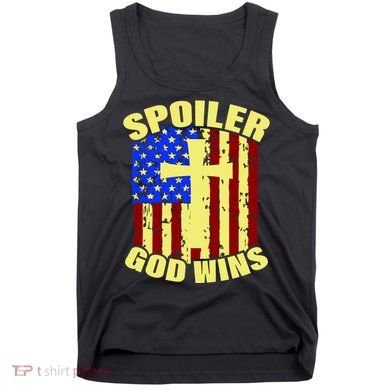 Spoiler God Wins American Flag Tank Top