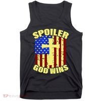 Spoiler God Wins American Flag Tank Top thumb 0