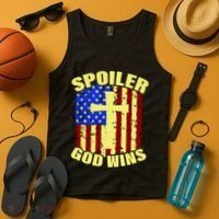 Spoiler God Wins American Flag Tank Top thumb 4