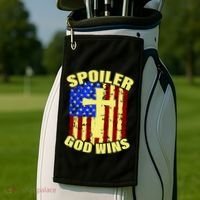 Spoiler God Wins American Flag Golf Towel thumb 2