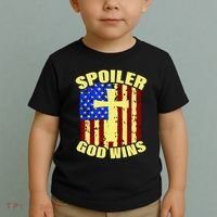 Spoiler God Wins American Flag Toddler T-Shirt thumb 2