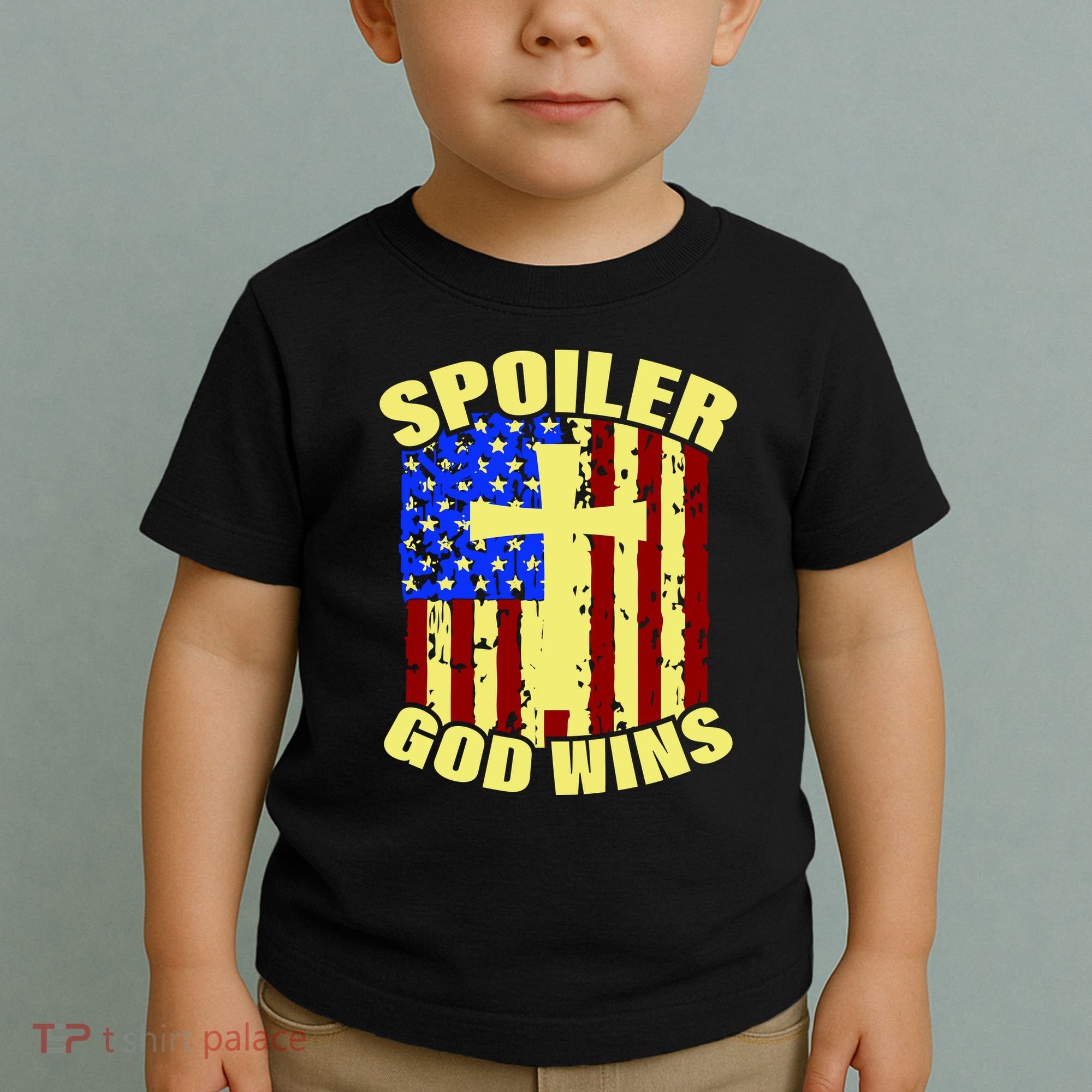 Spoiler God Wins American Flag Toddler T-Shirt