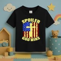 Spoiler God Wins American Flag Toddler T-Shirt thumb 3
