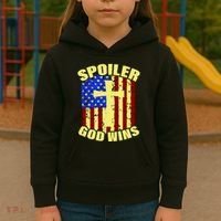 Spoiler God Wins American Flag Kids Hoodie thumb 3