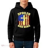 Spoiler God Wins American Flag Kids Hoodie thumb 4