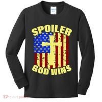 Spoiler God Wins American Flag Kids Long Sleeve Shirt thumb 0