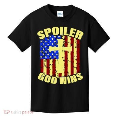 Spoiler God Wins American Flag Kids T-Shirt