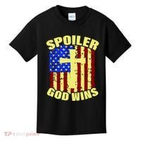 Spoiler God Wins American Flag Kids T-Shirt thumb 0