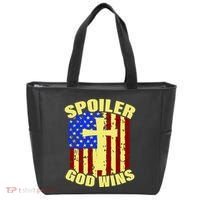 Spoiler God Wins American Flag Tote Bag thumb 0