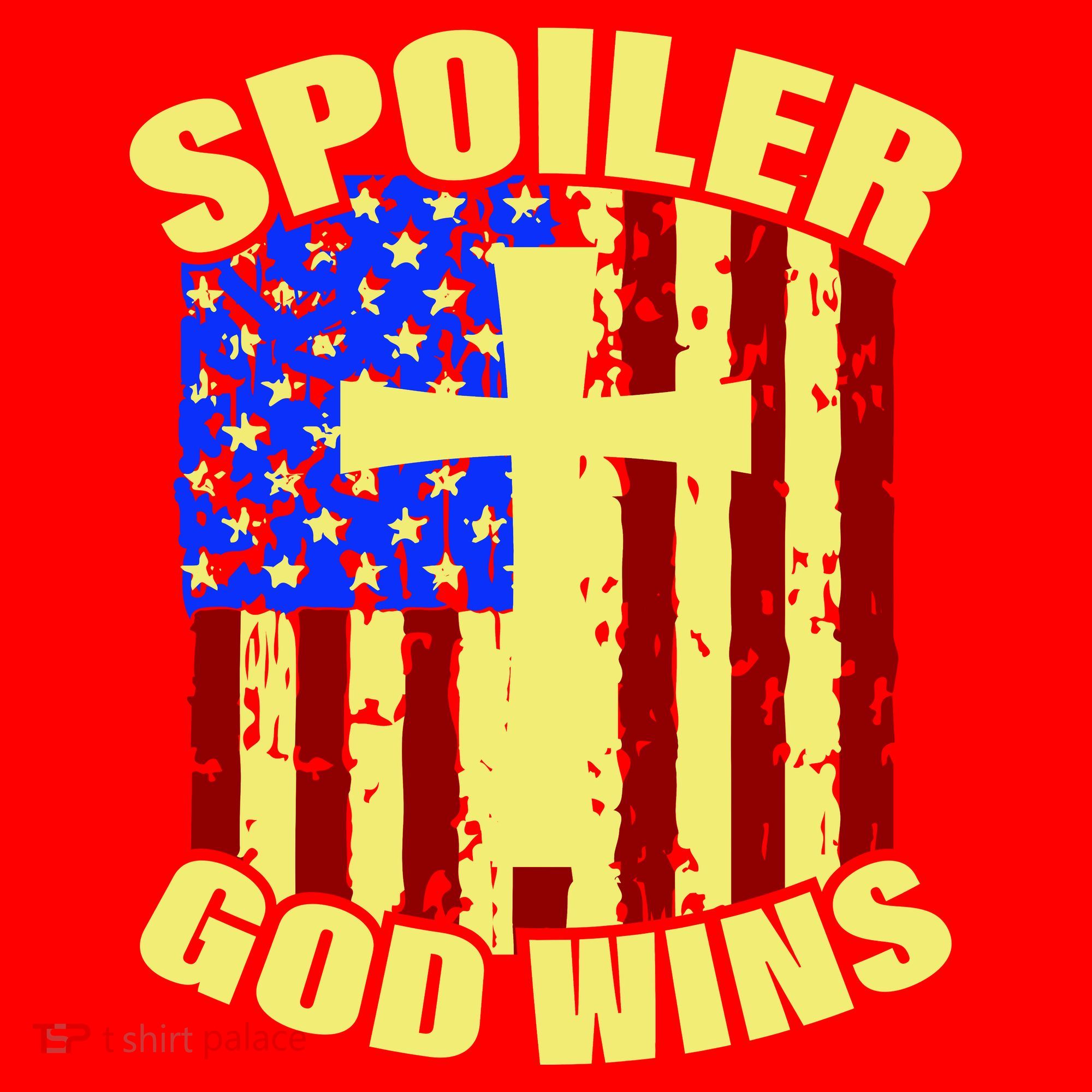 Spoiler God Wins American Flag Santa Hat