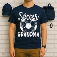 Soccer Grandma Wo Family Matching Team Player Soccer Ball T-Shirt thumb 6