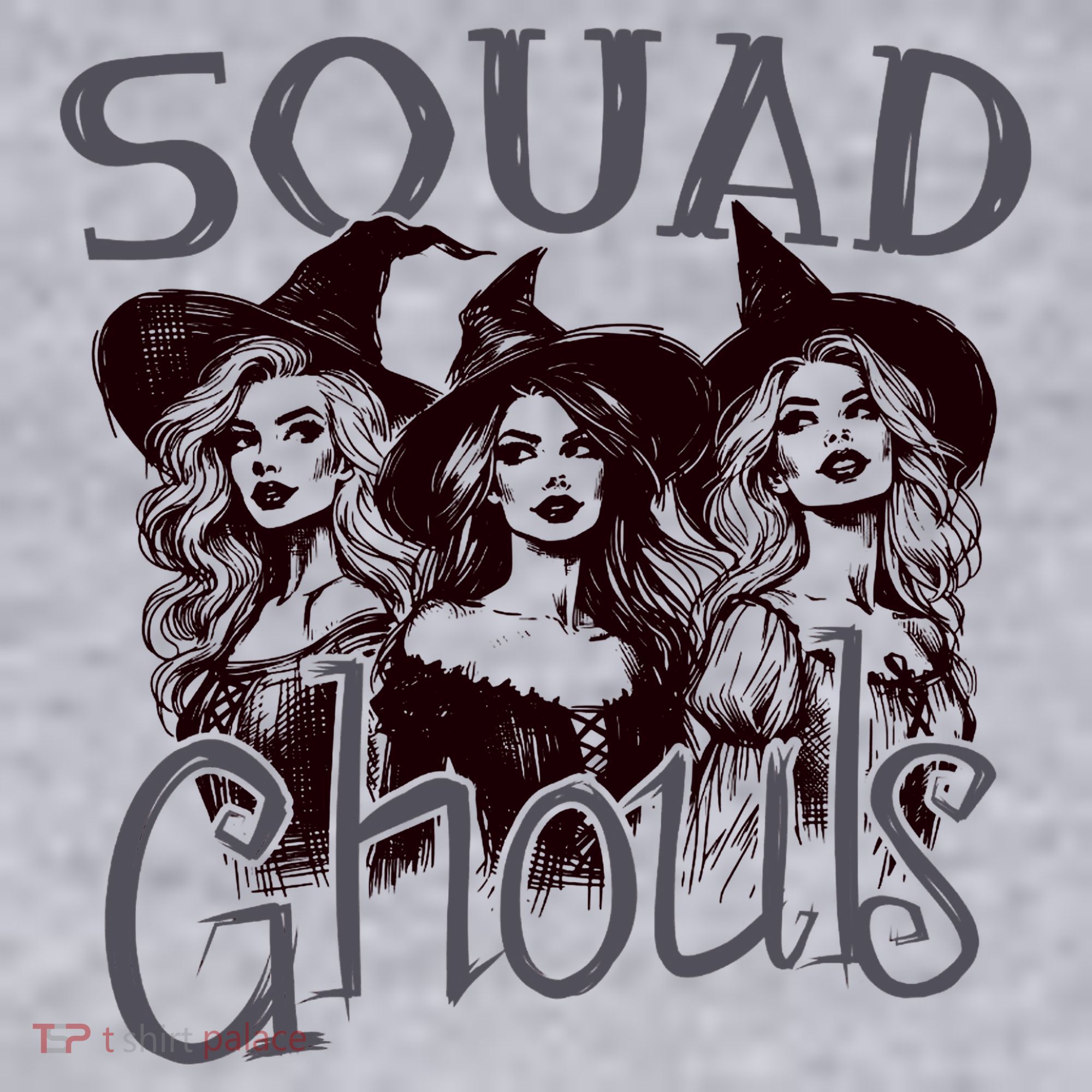 Squad Ghouls Witches Halloween Festive Women's Sweatshirt