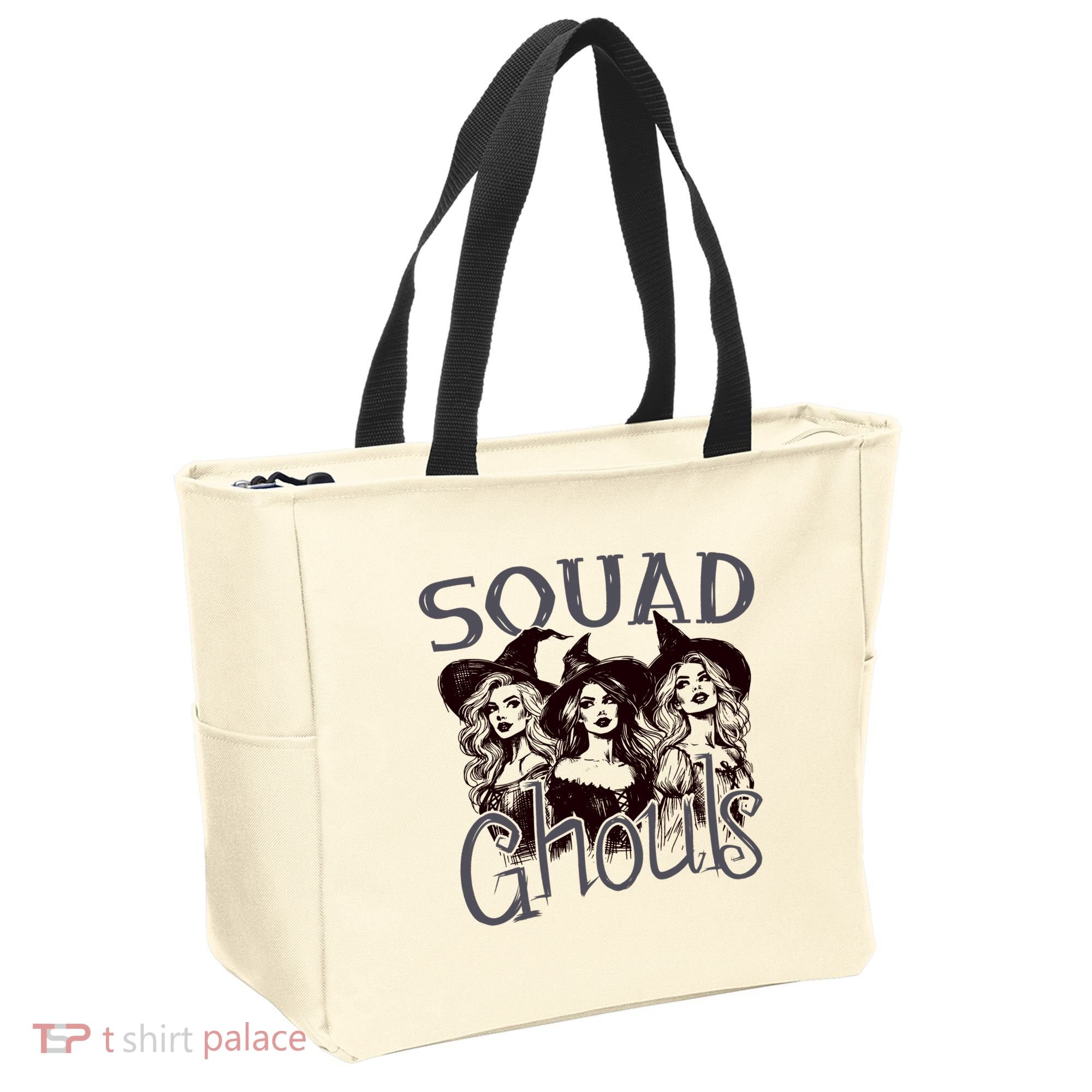 Squad Ghouls Witches Halloween Festive Tote Bag