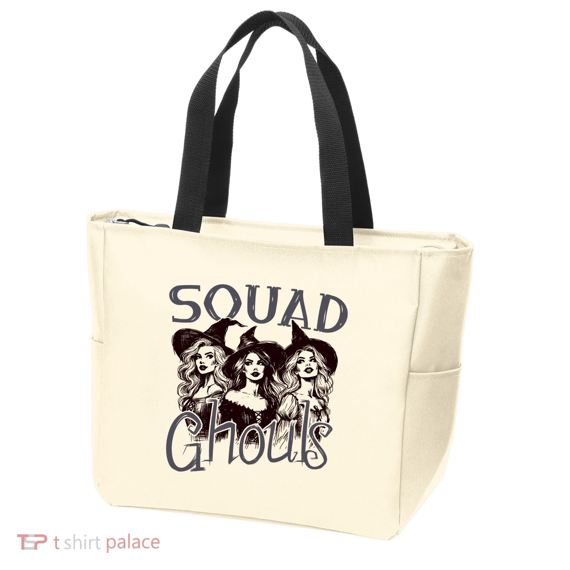 Squad Ghouls Witches Halloween Festive Tote Bag