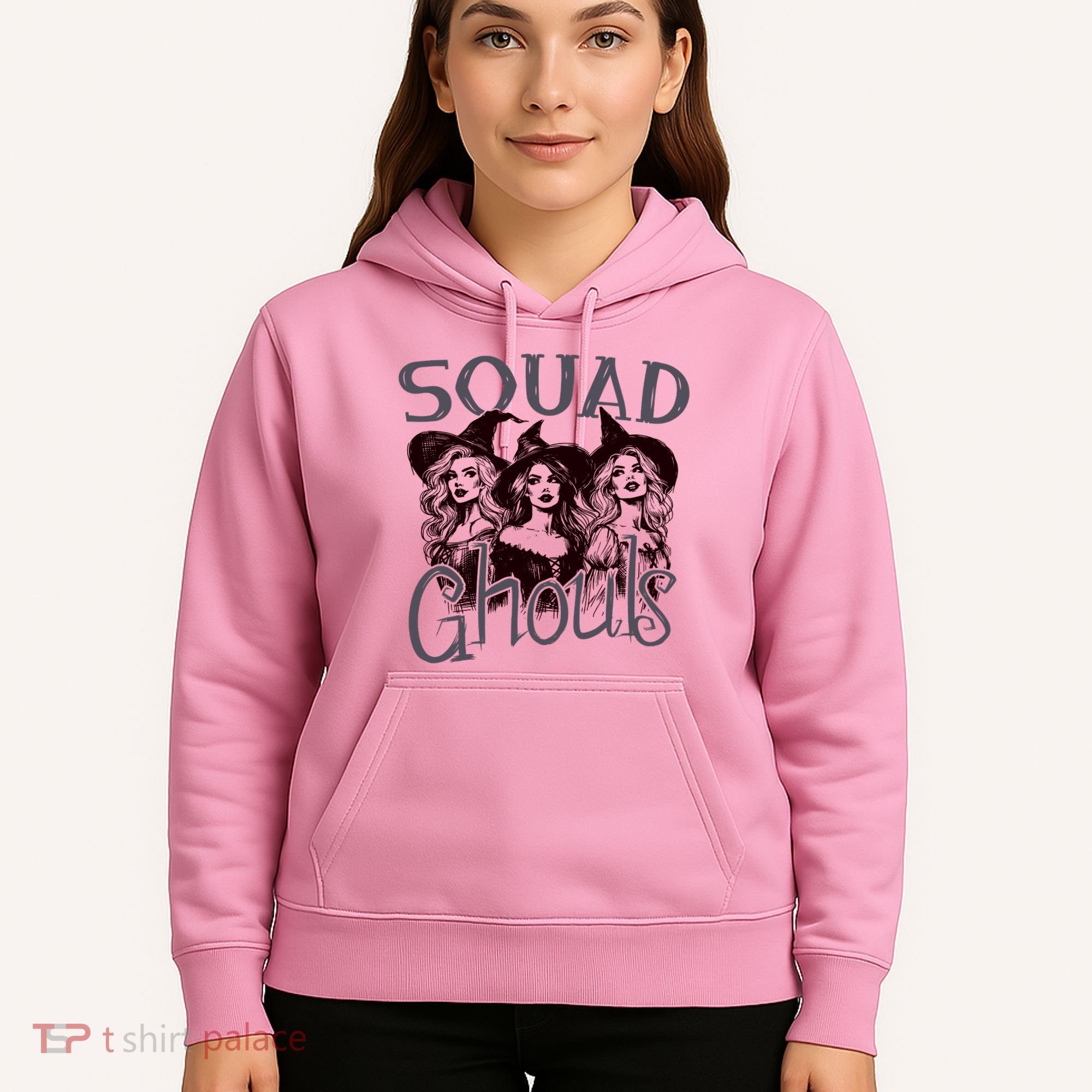 Squad Ghouls Witches Halloween Festive Hoodie