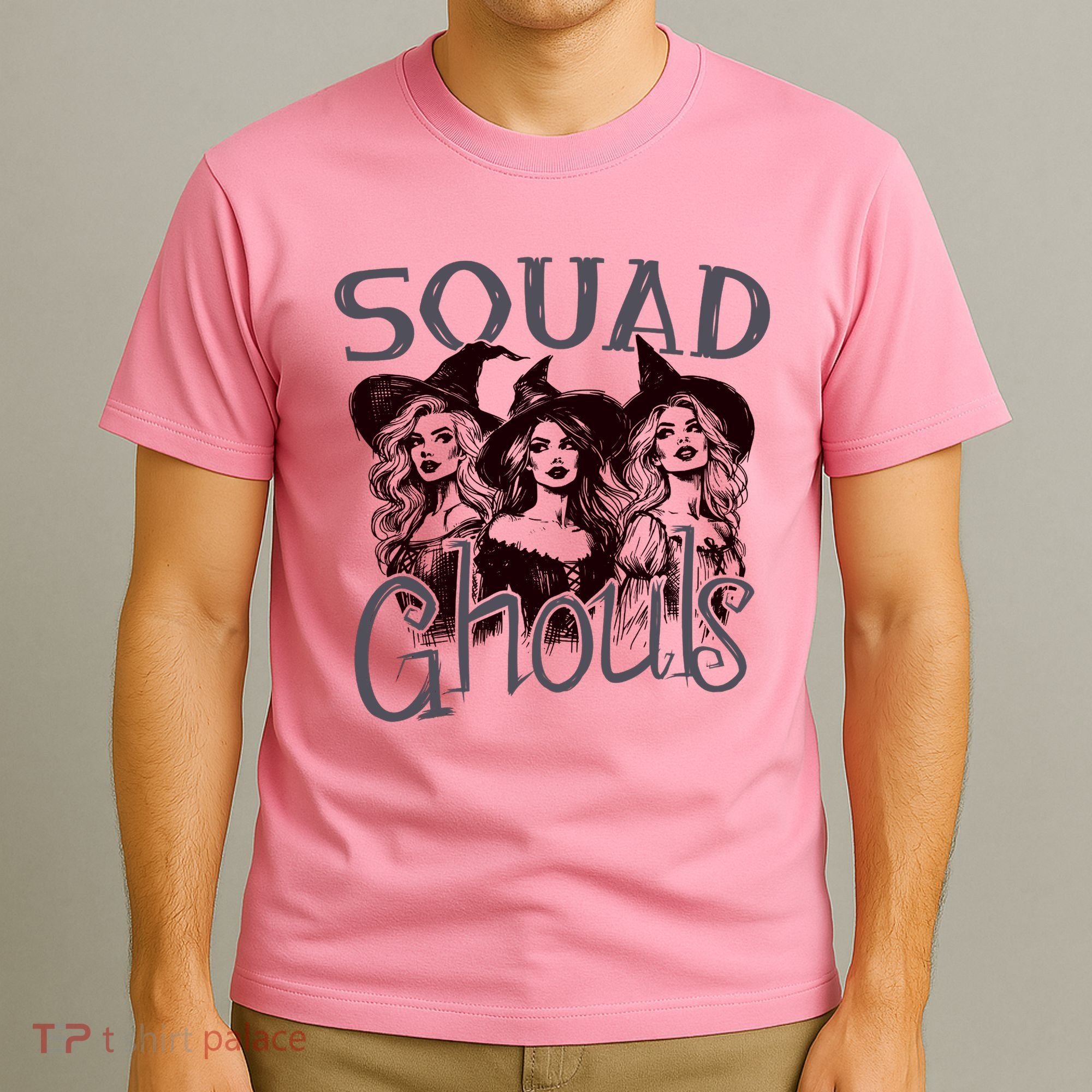 Squad Ghouls Witches Halloween Festive T-Shirt