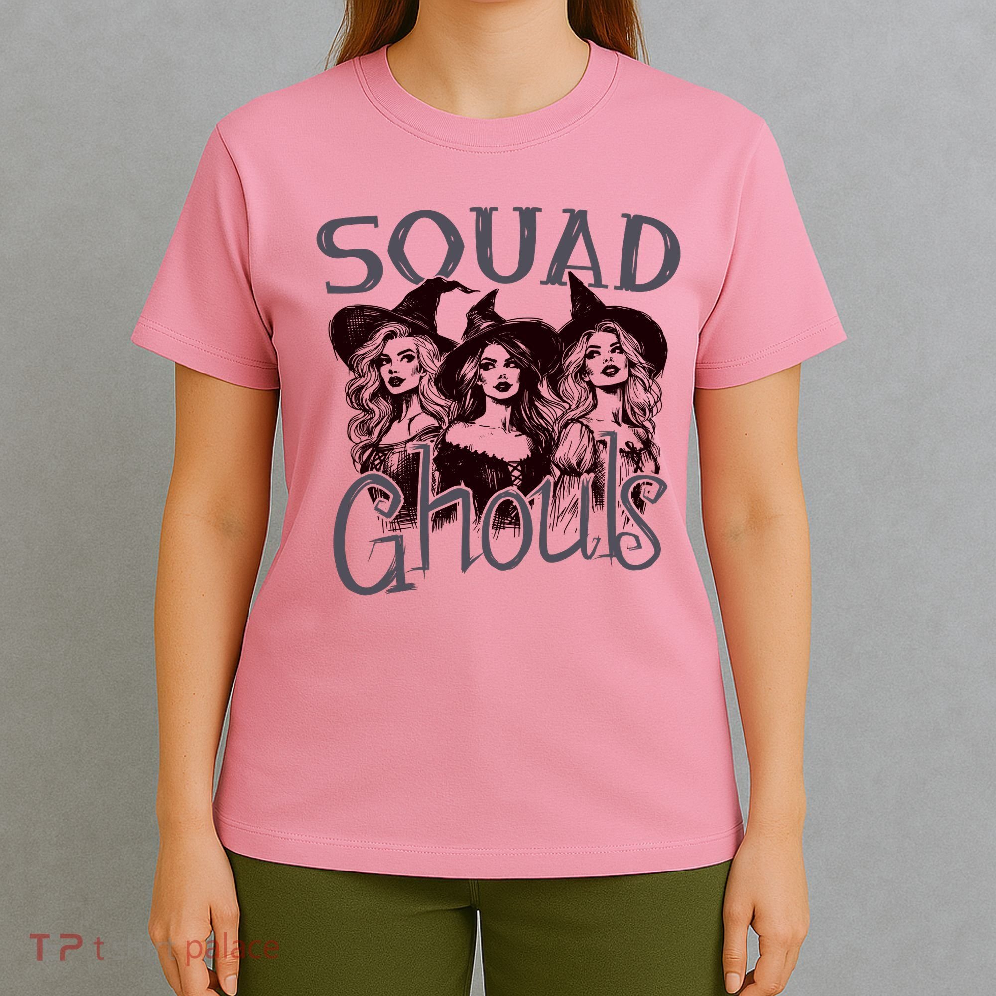 Squad Ghouls Witches Halloween Festive T-Shirt