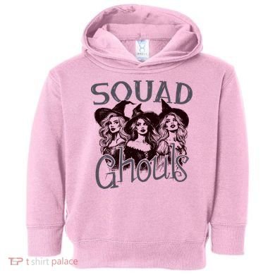 Squad Ghouls Witches Halloween Festive Toddler Hoodie