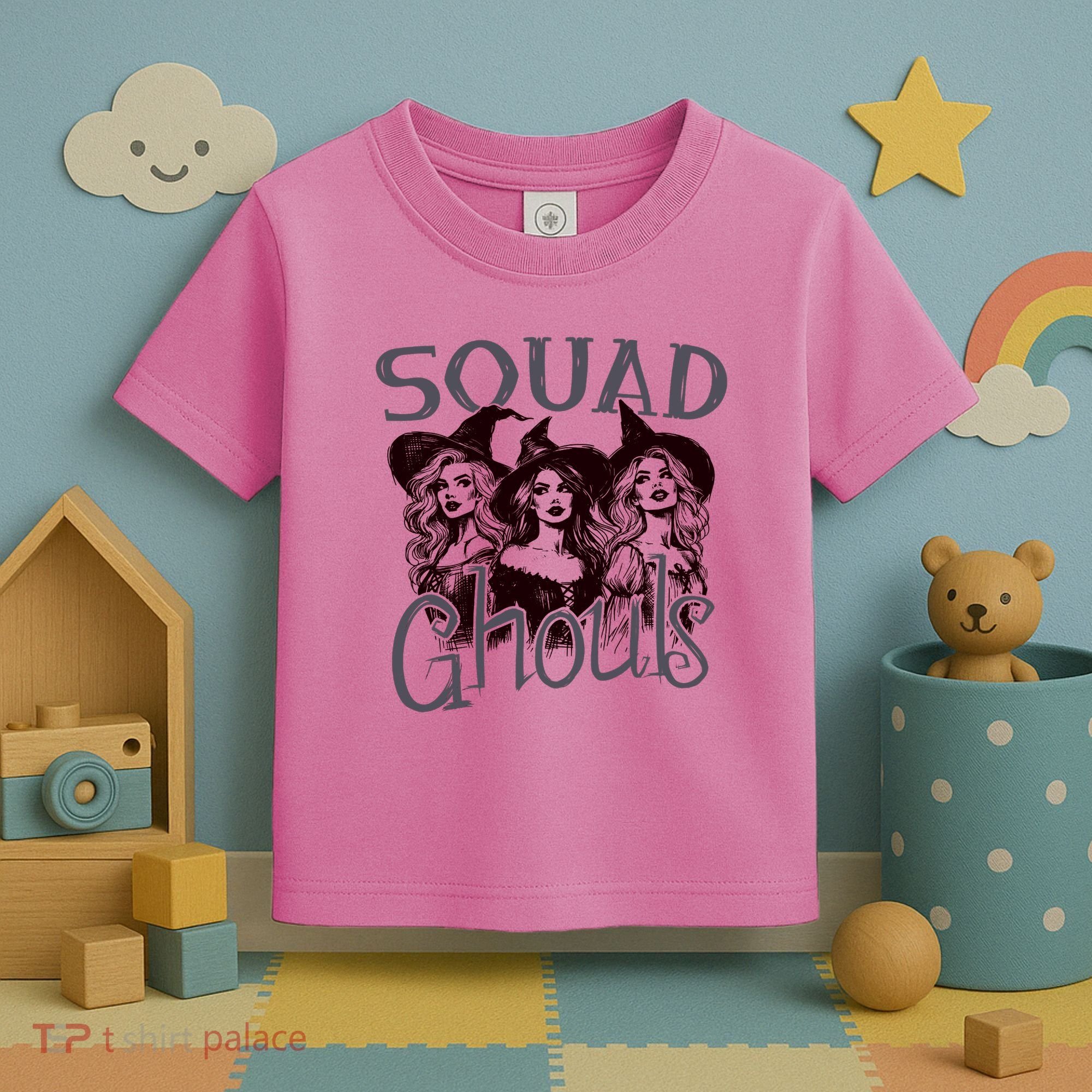 Squad Ghouls Witches Halloween Festive Toddler T-Shirt
