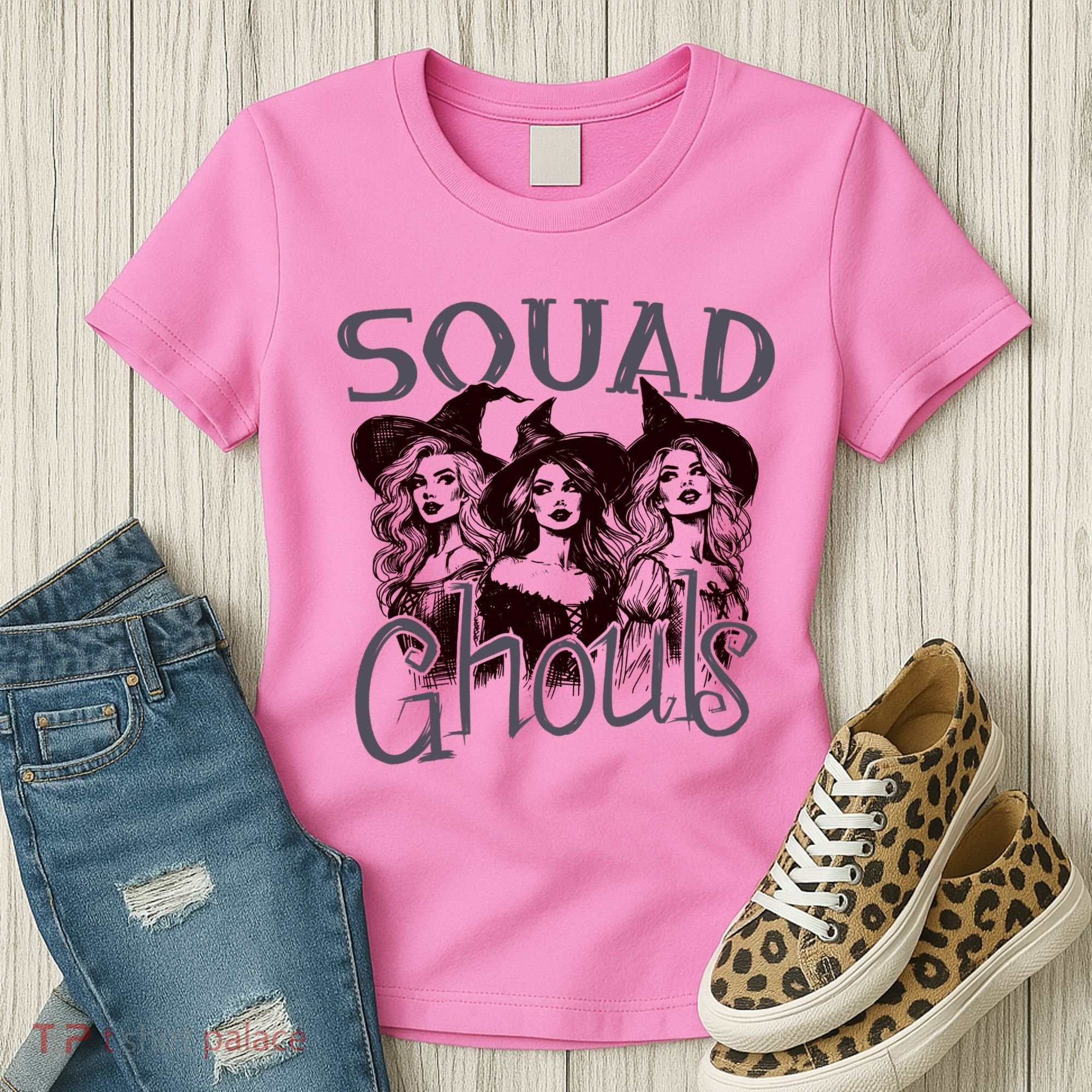 Squad Ghouls Witches Halloween Festive Women's T-Shirt