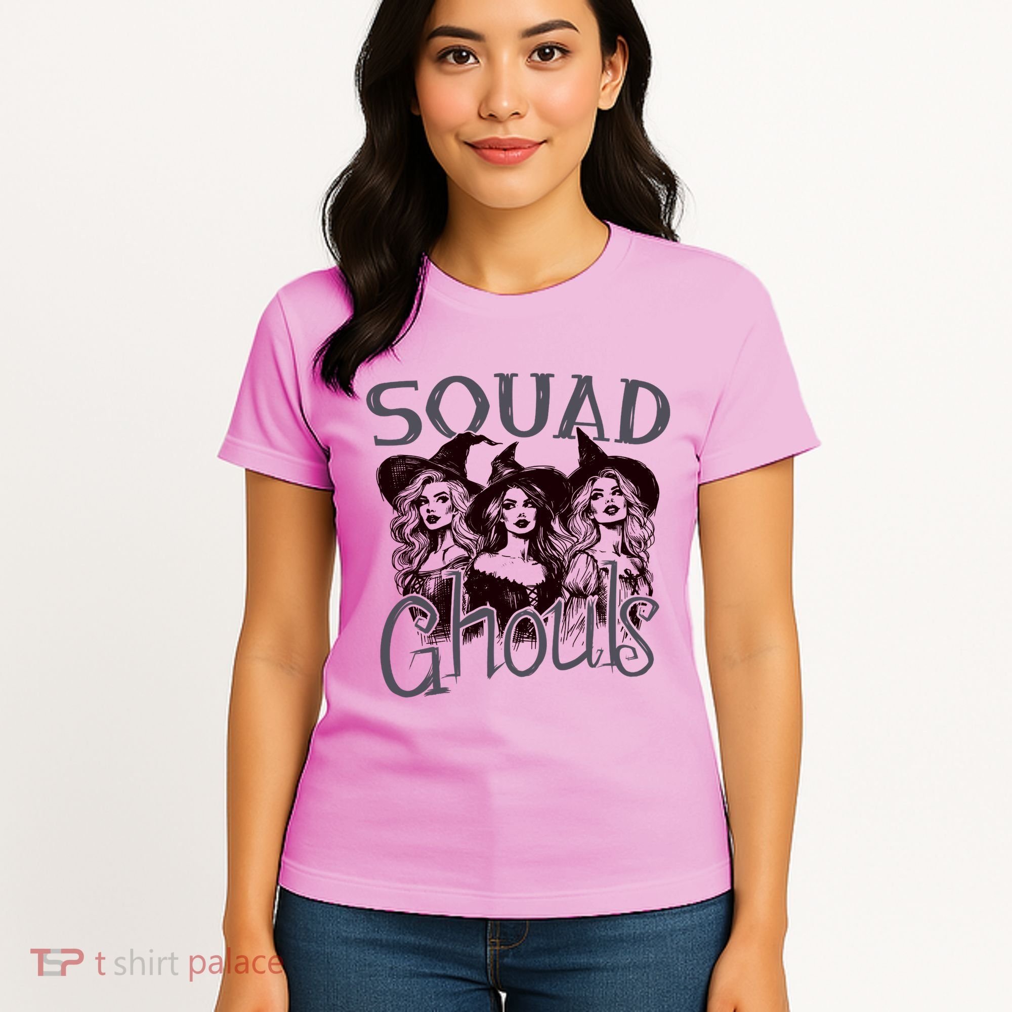 Squad Ghouls Witches Halloween Festive Women's T-Shirt