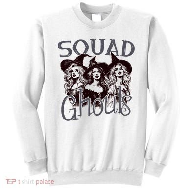 Squad Ghouls Witches Halloween Festive Sweatshirt